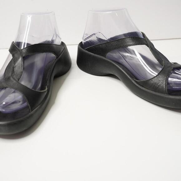 Birkenstock Tatami Footbed Black Leather Sandals‎ Shoes Comfort EUR 37 US 7 - Picture 6 of 9